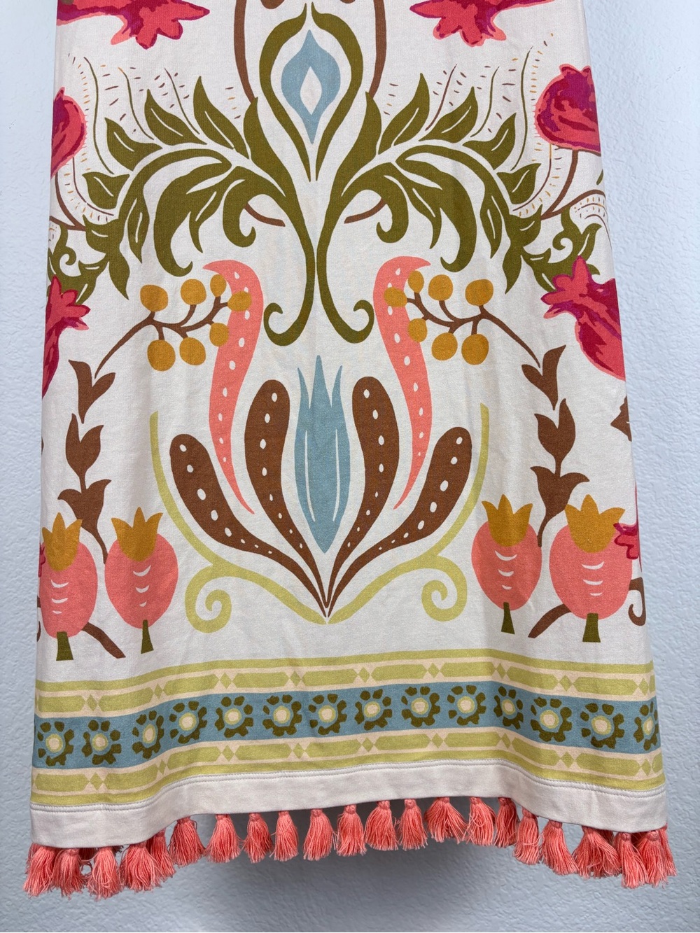 Spartina 449 Kit Midi Dress Peruvian Cotton Floral Summer Boho Resort Medium - Picture 9 of 13